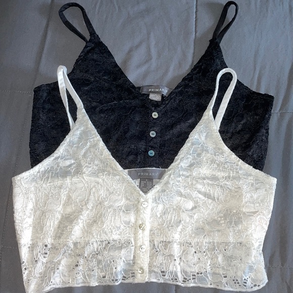 Primark Tops - Women’s Primark Black and white crochet crop tops